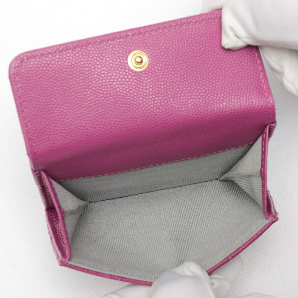 CHANEL Authentic Purple Caviar Leather Wallet - Picture 5 of 9